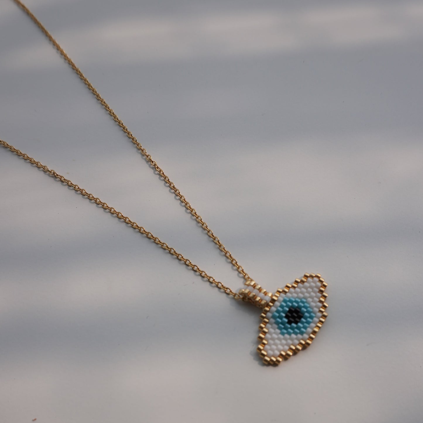Aaliyah: Beaded evil eye pendant 🧿