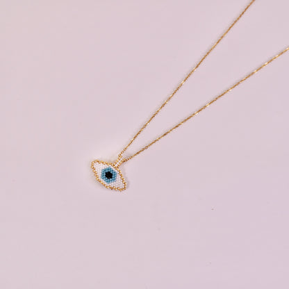 Aaliyah: Beaded evil eye pendant 🧿